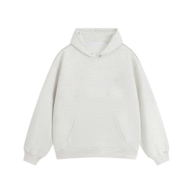 无帽绳版二开秋冬重磅结构拉链装饰宽松纯色连帽卫衣外套W73,男装卫衣,电商A486