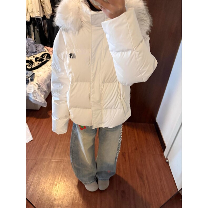 原创美式毛领开衫连帽棉服外套女冬季新款加厚保暖宽松棉袄棉衣潮,男装棉衣,星座506A