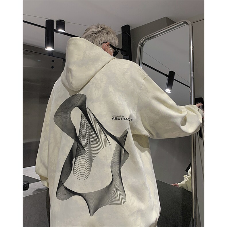 W6173P55控78脏脏扎染65棉连帽宽松设计卫衣，男装卫衣，电商B205