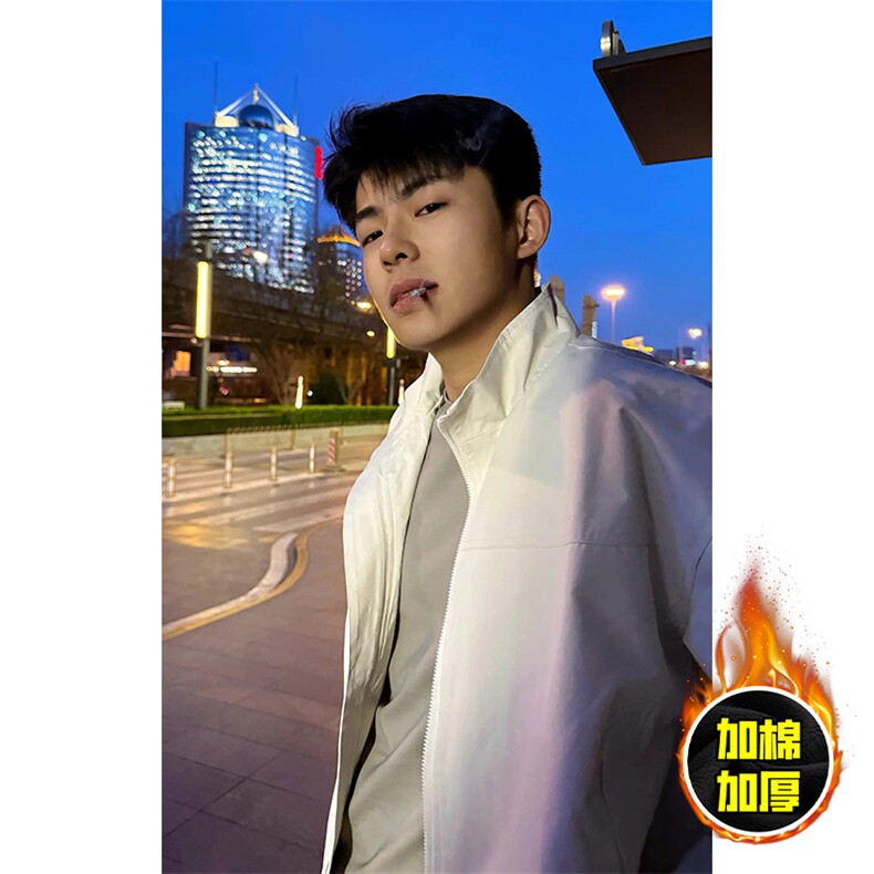 现货秋冬季美拉德立领飞行立领夹克boxy廓形棉衣高街加厚加棉外套，男装夹克，电商A486-1