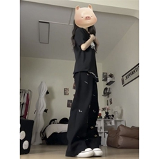 美式刺绣牛仔裤男款春秋夏季宽松直筒水洗做旧长裤W630_P39，男装牛仔裤，星座1112-1