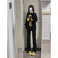 B221美式ins高街暗黑小众个性微喇牛仔裤LK23018-P65控88，男装牛仔裤，电商B221