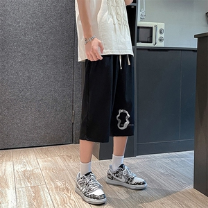 冰丝七分裤男大码速干短裤男五分裤 车景风格 QK72390-P25图片