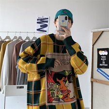 秋冬趣味印花情侣毛衣韩版宽松潮流格男女套头ins针织衫T810-P80，男装针织衫/毛衣，星座1501