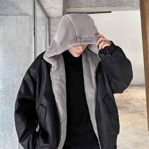 xz514-816-P125 新款上线【座山雕】毛绒连帽棉服加绒图片