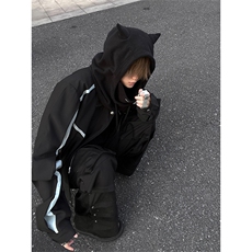 自家图，博主风cleanfit外套男短款撞色美式飞行员夹克JK2403-P85，男装夹克，星座1007（原301D）