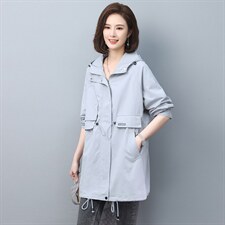 2022秋季时尚简约优雅气质显瘦休闲修身百搭潮流风衣外套，女装风衣，独衣靓