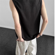 提花肌理感背心男款夏季薄款速干无袖T恤痞帅坎肩汗衫BTX68，男装背心/马甲，星座208-5