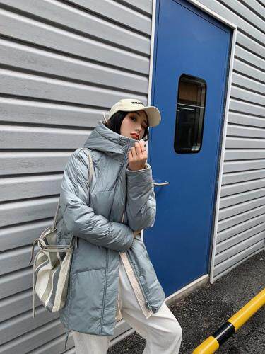 【冬季】新款羽绒服拼接格子羽绒服，女装羽绒服，E莎