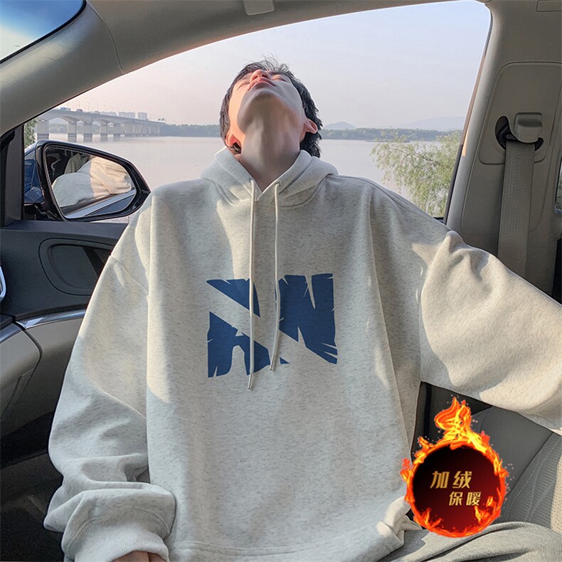 抖音得物供货可提供视频秋冬重磅美式宽松连帽卫衣DL2097，男装卫衣，电商A486