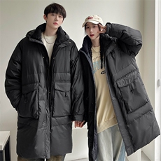 羽绒服男冬季新款港风休闲连帽白鸭绒情侣外套YR928-P180(控价208，男装羽绒服，星座214-3