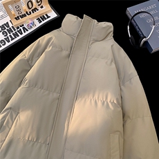 特批毛毯纯色时尚宽松面包服保暖立领棉服A247-MY2276特批55控95，男装棉衣，电商A247