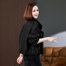 短款红外套女春秋小个子时尚休闲2025新款大码胖mm初秋风衣，女装短外套，靓衣阁