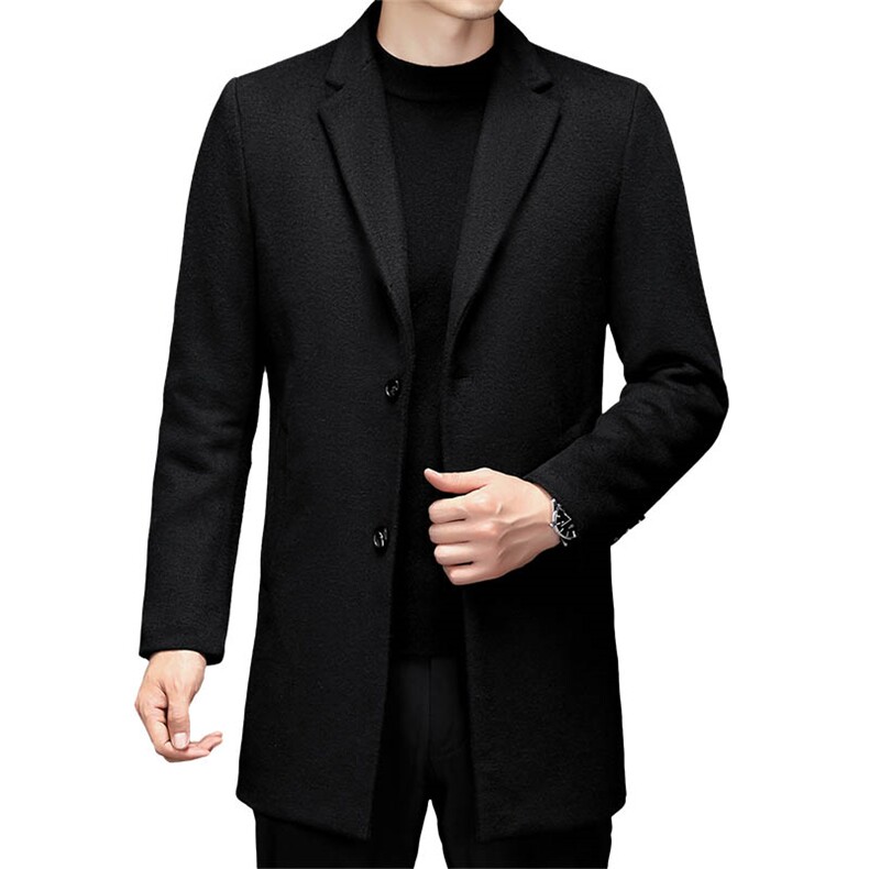 2023秋冬羊毛休闲西服领外套时尚宽松中青年男士大衣SJ9103-P145,男装毛呢大衣,电商B212（原钱塘6029）