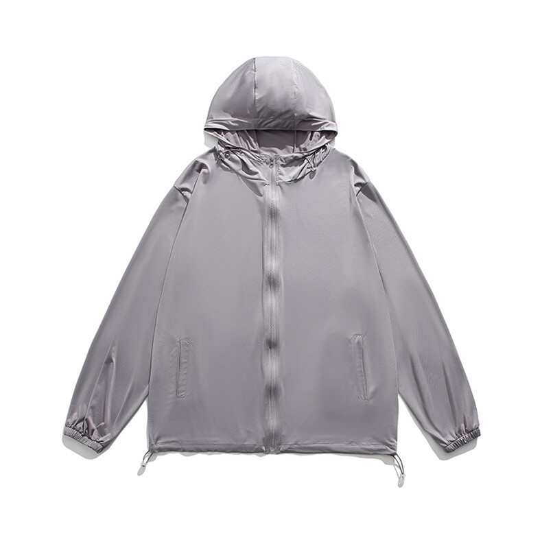 夏季新款纯色优衣库防晒服冰丝薄款连帽情侣防晒衣YF22-P55控78，男装防晒衣，电商A036A