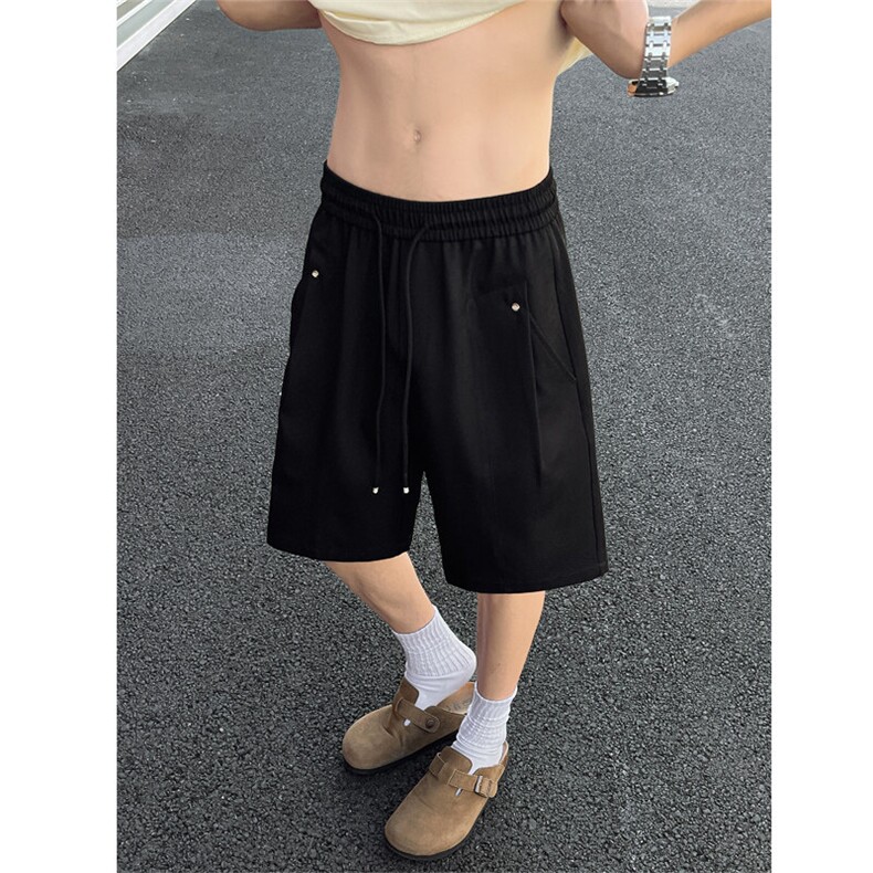 夏季新款美式铆钉休闲西裤男士潮流宽松运动五分短裤2565特批25,男装西裤,电商C305A