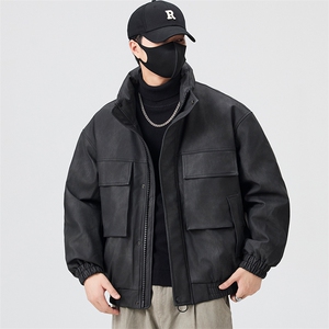 口罩风新标90白鸭绒 2025时尚保暖皮羽绒服男YR6065-P280图片