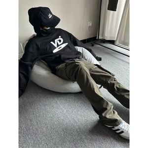 VD光盘刺绣卫衣Cleanfit风格重磅Vibe风休闲宽松连帽图片