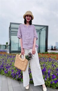 纯苎小衫裤子 时尚风巜川哲4028 风淑女风休闲风,其它,川哲