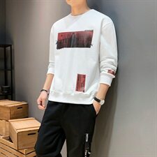 新款春秋男士休闲卫衣ins潮流百搭宽松两件套套装DS988T，男装卫衣，电商A102