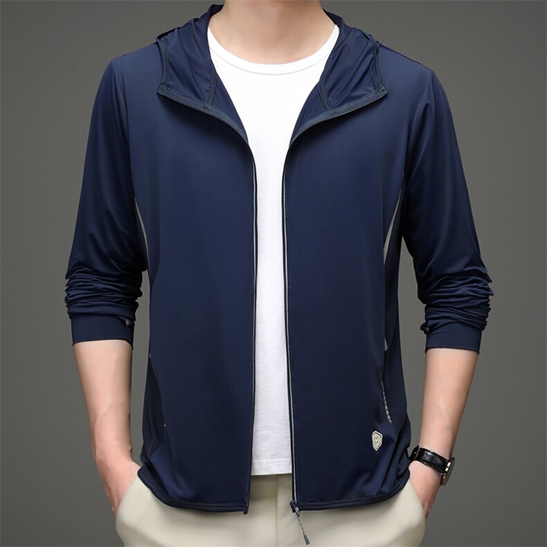 D2111夏季男士户外防晒衣皮肤衣长袖休闲连帽外套超薄防晒服P72图片