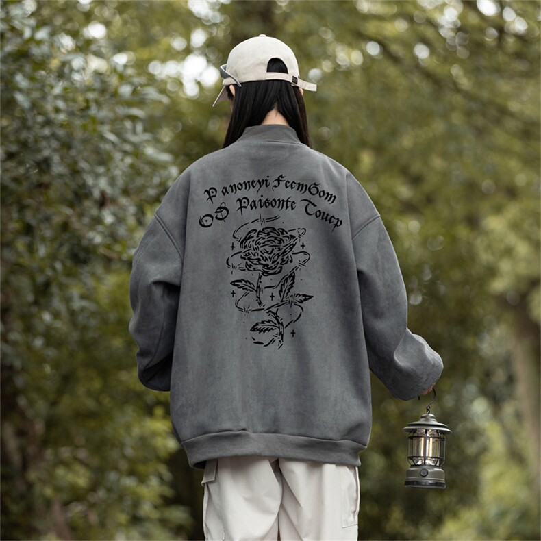 23/美式麂皮绒飞行棒球服中性风男女夹克外套JF3276-P80控108,男装夹克,电商B370