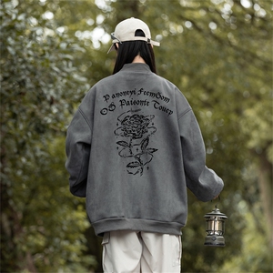 23/美式麂皮绒飞行棒球服中性风男女夹克外套JF3276-P80控108图片