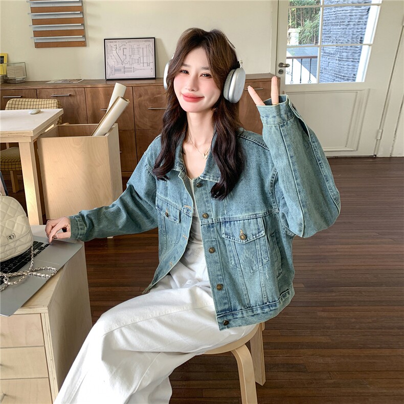 新款【有货】2026春款牛仔外套B109-5801-150-248,女装短外套,2B109