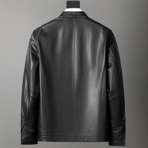 ZC2603秋冬新款皮衣男士牛皮夹克机车外套P390