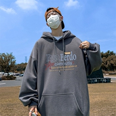 抖音得物供货可提供视频秋冬重磅美式宽松连帽卫衣DL2294，男装卫衣，电商A486
