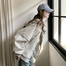 现货大拉链麂皮外套2509P155控228，女装短外套，2C201