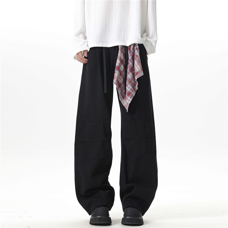 XZ1011-WK100-P55控88黑色弯刀可拆方巾牛仔裤，男装牛仔裤，星座B271