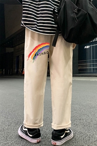 K43126-P25 加绒款-P35 休闲裤男士大码宽松九分运动裤男裤男直筒图片