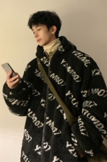 1港风定制LOGO羊羔毛棉衣大码M-5XL连帽棉衣外套男78710P105控148，男装棉衣，星座226-2