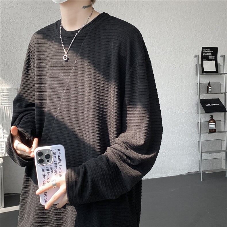 现货T10179-特批40控78秋冬磨毛打底衫高质量长袖百搭大码T恤,男装T恤,电商A059