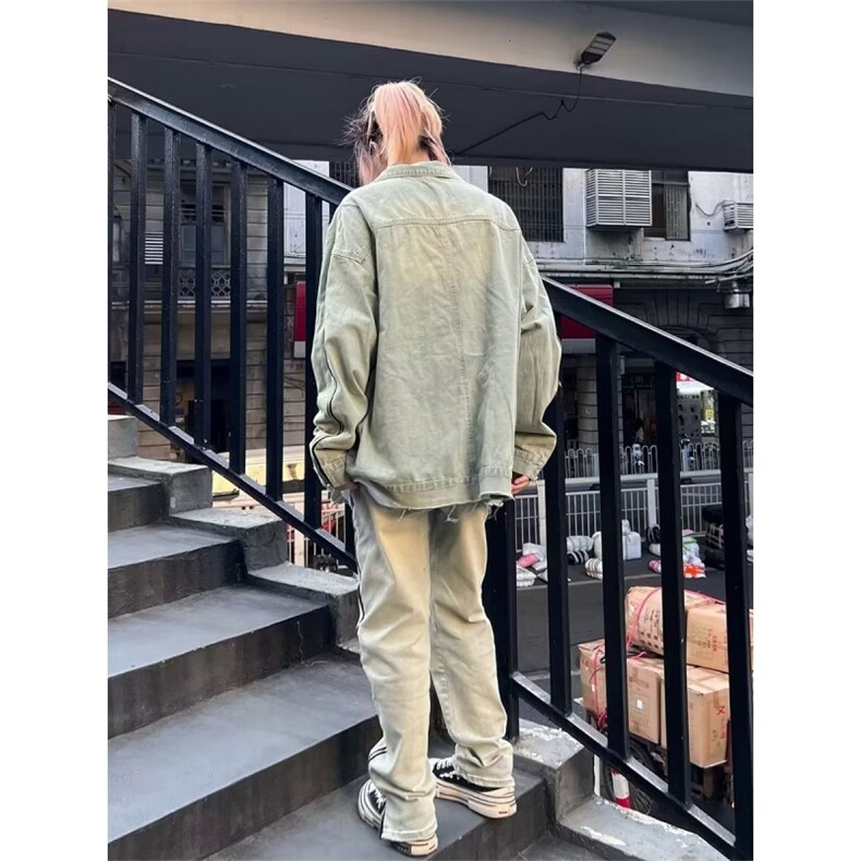 长袖衬衫男秋季2025新款宽松休闲男士工装衬衣外套潮JKB309,男装衬衫,星座516A
