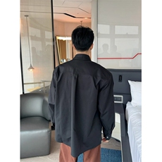 TURNTIDE小众简约高质感金属设计立领衬衫宽松百搭衬衣外套男，男装衬衫，星座218-1（原230）