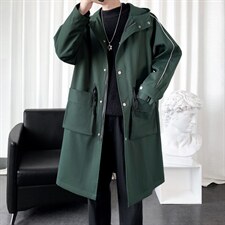 好数据！春秋新款风衣男长款大衣男中长款女轻熟风FY-99P110控148，男装风衣，星座401