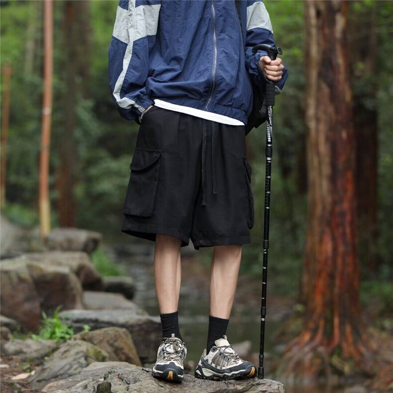 工装休闲短裤男士港风潮夏季百搭口袋2025新款ins五分裤K5416-P34,男装牛仔裤,星座412-3