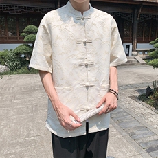现货T恤复古风夏季新款宽松大码短袖衬衫A021-CS7098-P7，男装T恤，电商A021
