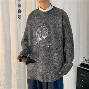 ！秋冬季加厚毛衣男潮流百搭保暖学生针织衫毛线外套M201P45图片