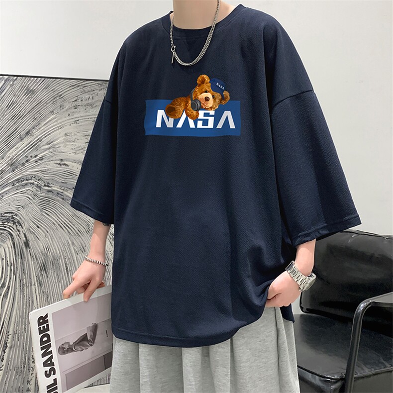 Q11247-P30NASA春夏季七分袖t恤男大码五分袖男短袖中袖大皂风,男装T恤,电商A040