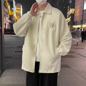简约原宿风翻领夹克男女oversize休闲百搭外套 JK669图片