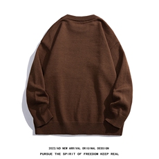 白底22秋冬新款潮流字母印花保暖圆领套头毛衣M1053P50控68，男装针织衫/毛衣，电商A247-1