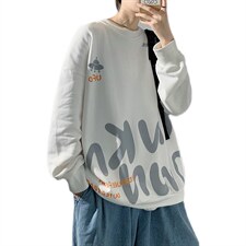 2023春季新款海报风卫衣男圆领套头印花大码衣服WY02-P50控68,男装卫衣,电商A089-1