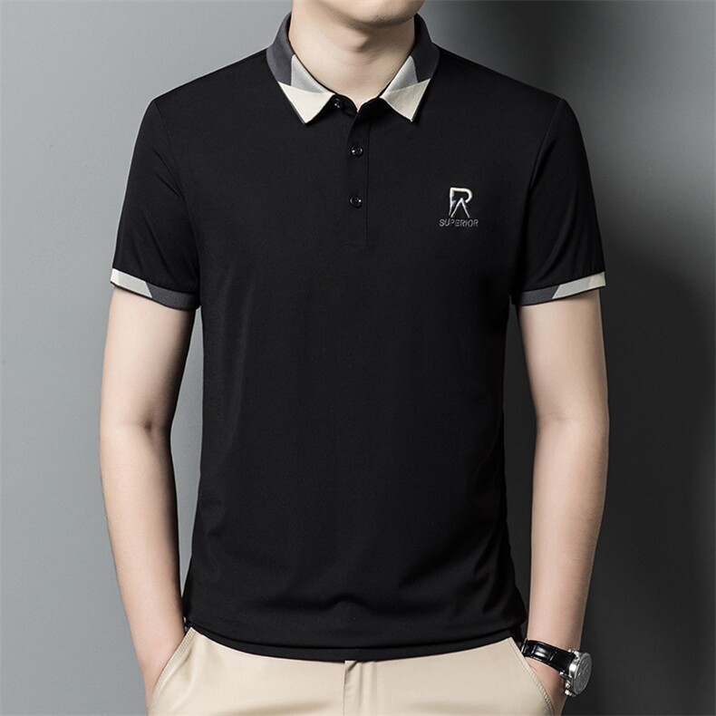 精品时尚短袖T恤男上衣夏季男士休闲免烫半袖体恤POLO衫SW505-P63图片