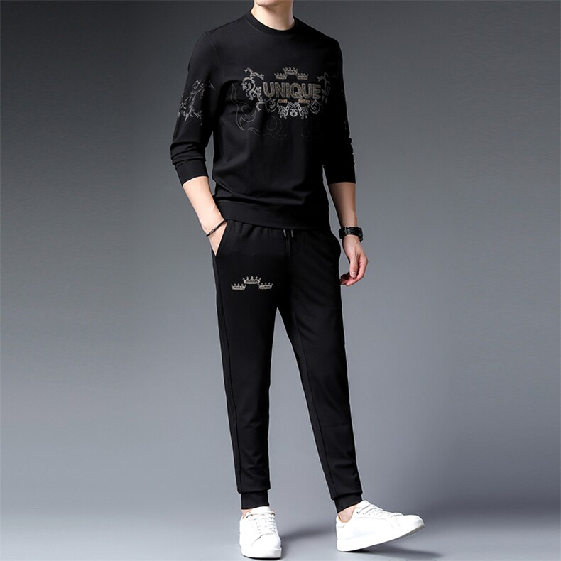 CA9816钱塘2020-2中青年男士秋季薄款帅气休闲时尚套装P160,男装休闲套装,钱塘207-2