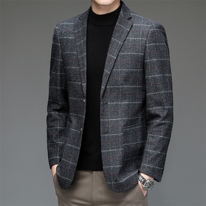 BV8102钱塘2020-2秋冬男士西装时尚格纹休闲西服外套主推款P125图片