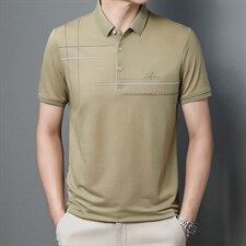 休闲商务POLO衫男士T恤2022半袖T恤凉感上衣ZL1233-P53，男装Polo衫，星座1105-3