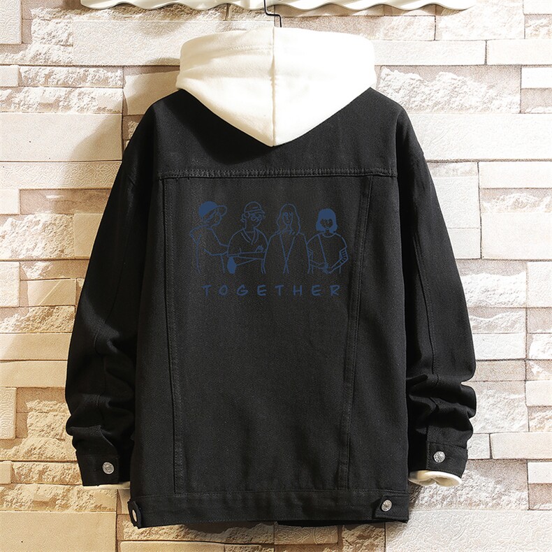 牛仔夹克男大码牛仔外套男茄克NJ77191-P60加绒款-P75,男装夹克,电商A040A